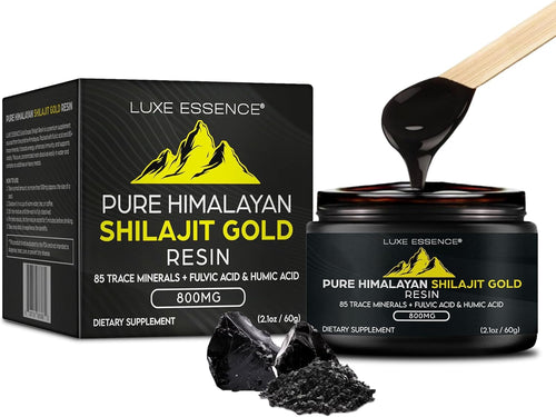 Authentic Himalayan shilajit resin texture showing gold grade purity with fulvic and humic acid composition
