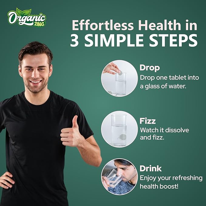 Organic Zing Himalayan Shilajit Effervescent Tablets | Helps to Boost Strength & Stamina | Enriched with Ashwagandha, Gokhru, and Safed Musli Extracts | Lemon Flavor, 15 Tablets