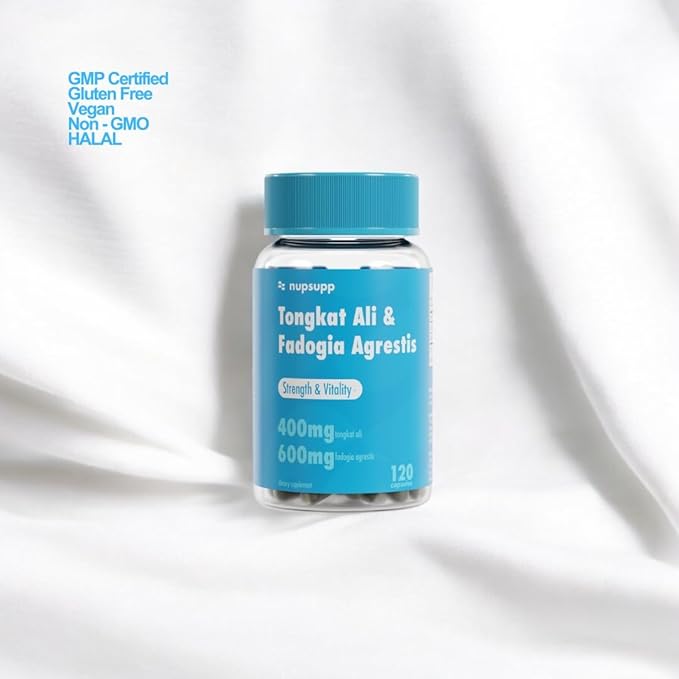 Tongkat Ali and Fadogia Agrestis 17,000mg Supplement - 120 Capsules - 2 Months Supply - 400mg Tongkat Ali - 600mg Fadogia Agrestis - nupsupp